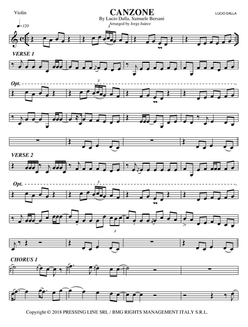 Canzone (Arr. Jorge Juárez) - Lucio Dalla (Violin Solo)