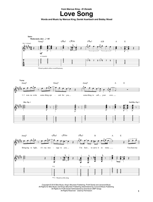 Love Song - Marcus King (Guitar Tab)