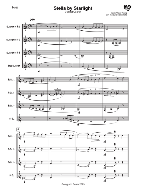 Stella by starlight (Arr. Keisuke Matsumoto) - Victor Young (Woodwind Ensemble)