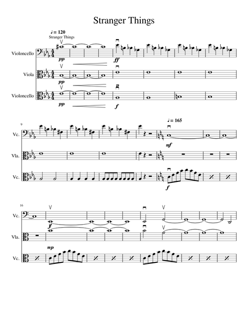 Stranger Things cello and violas