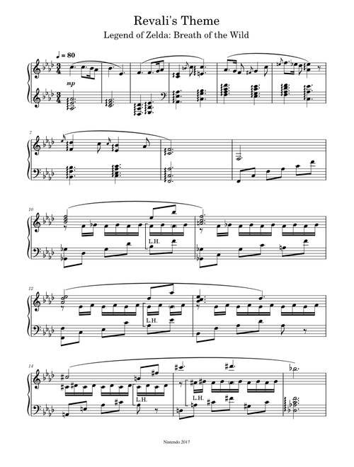 Revali's Theme - Breath of the Wild (Piano Solo)