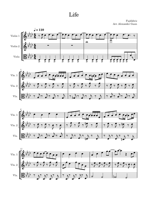 Fujifabric - Life (violin and viola)