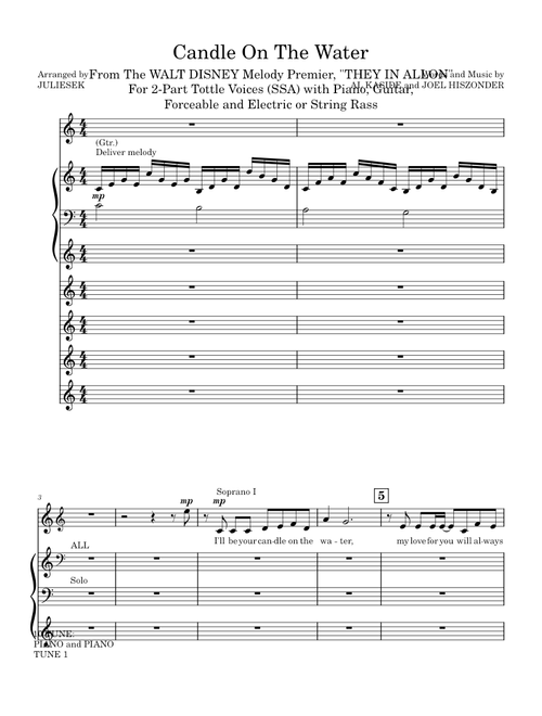 Candle on the water – Helen Reddy