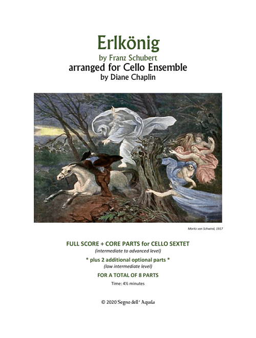 Erlkonig by Schubert for 6-8 Cellos (Arr. Diane Chaplin) - Franz Schubert (String Ensemble)