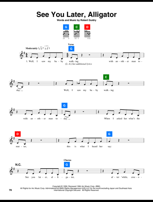 See You Later, Alligator - Bill Haley & His Comets (ChordBuddy)