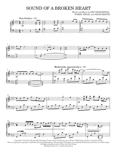 Sound of a broken heart - Jukebox the Ghost (Piano Solo)