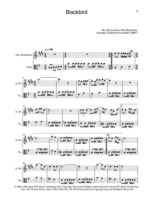 Blackbird (Arr. Guilherme Facchetti) - The Beatles (Instrumental Duet)