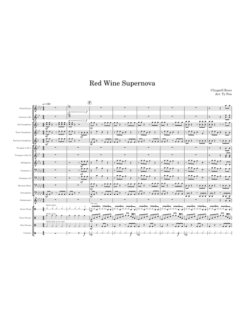 Red Wine Supernova-Marching Band Arrangement