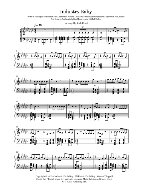 Industry Baby (Arr. HarvardTHUD) - Lil Nas X & Jack Harlow (Piano Solo)