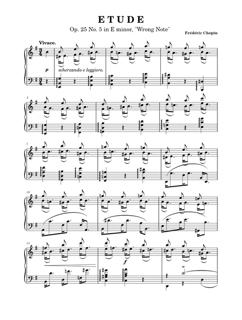 Etude Op. 25 No. 5 (Wrong Note) – Chopin