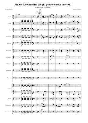 Don Pasquale – Gaetano Donizetti : Overture Sheet Music for