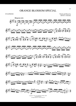 Orange blossom special - Johnny Cash Sheet Music for Violin (Solo