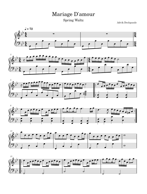 Mariage D'amour – InfiniteMusicWorld