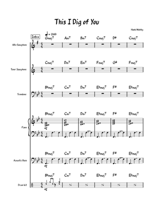 This i dig of you - Hank Mobley Sheet Music with Chords for Saxophone ...