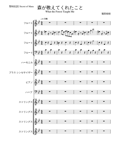 聖剣伝説2 Secret of Mana BGM sheet music by w77cf87b3f3yg1 | Play