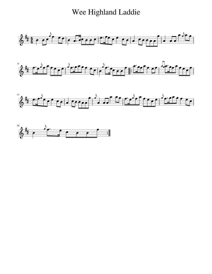 Wee Highland Laddie Sheet music for Piano (Solo)