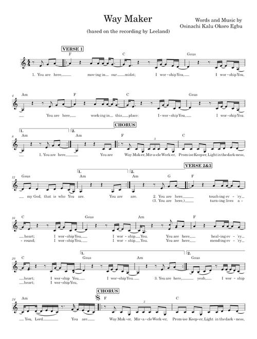 Way maker - Leeland