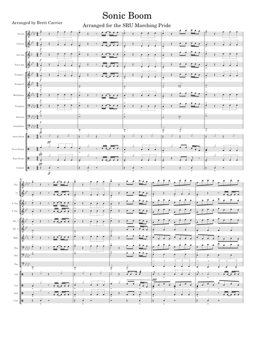 Sonic Boom for Full Marching Band - Arr. Brett Carrier