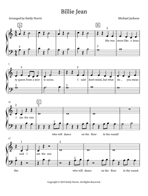 Billie Jean (Arr. Emily Norris) - Michael Jackson (Instrumental Solo)