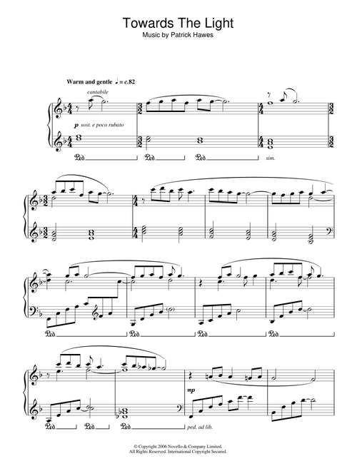 Towards The Light - Patrick Hawes (Piano Solo)