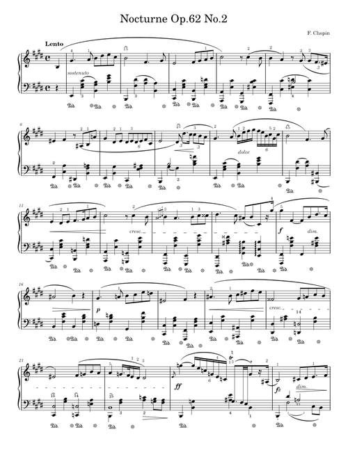 Chopin - Nocturne Op.62 No.2 E major