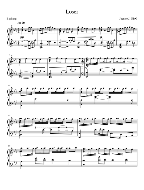 BIGBANG-Loser Piano Vers.