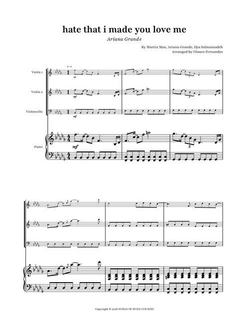 Hate That I Made You Love Me (Arr. Glauco Fernandes) - Ariana Grande, Martin Max, Ilya Salmanzadeh (String Ensemble)