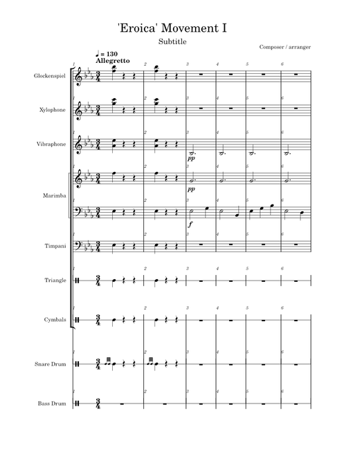 Symphony No. 3 in E-flat Major, Op. 55 (''Eroica'') – Ludwig van Beethoven 'Eroica' Mvmt I