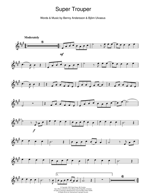 Super Trouper - ABBA (Alto Sax Solo)