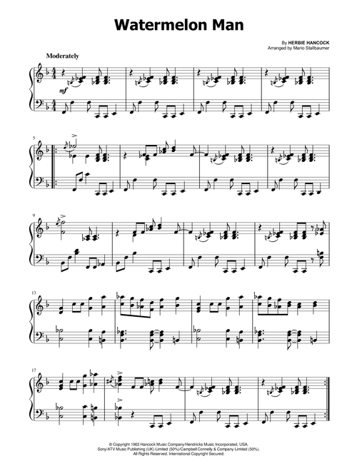 Watermelon Man (Arr. Mario Stallbaumer) - Herbie Hancock (Piano Solo)