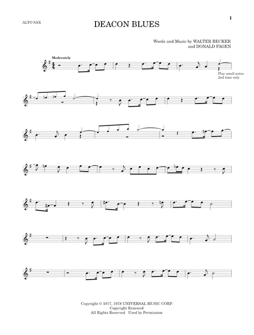 Deacon Blues - Steely Dan (Alto Sax Solo)