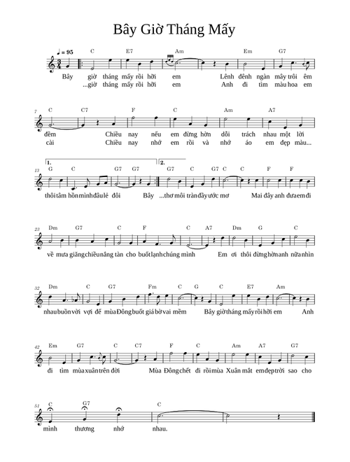 Bây Giờ Tháng Mấy - Từ Công Phung