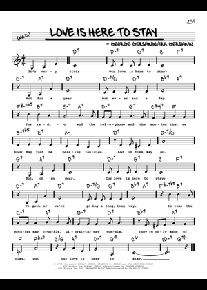 Play Official version of Our love is here to stay Sheet Music by