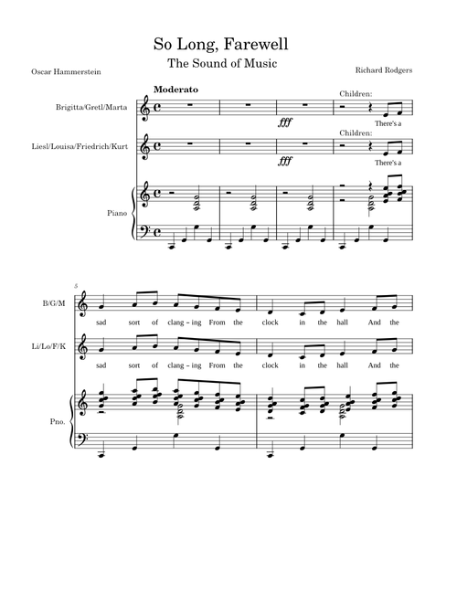 So long farewell – Rodgers & Hammerstein