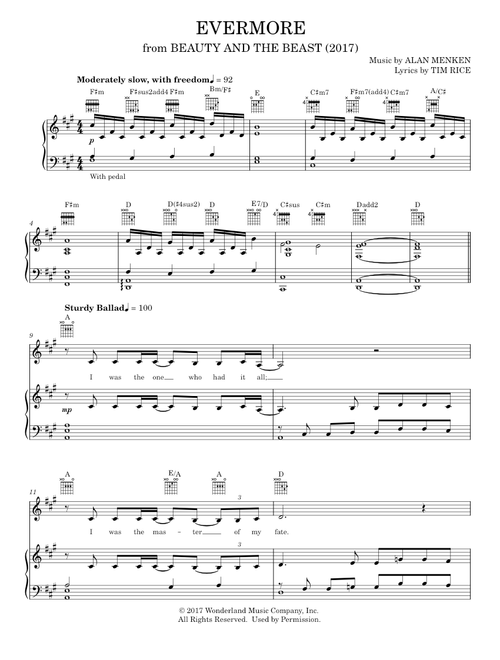 Evermore - Josh Groban (Piano-Vocal-Guitar)