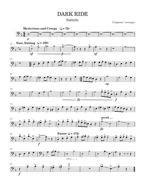 Trombone - Misc dark ride waser