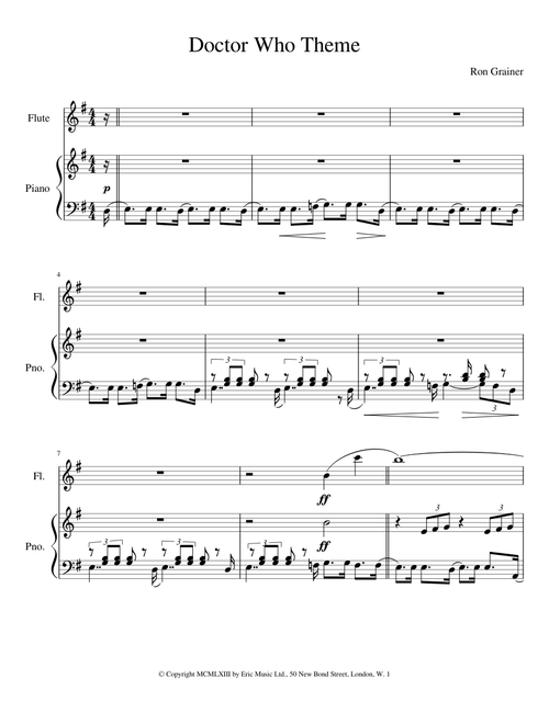 Doctor Who Theme - Flute