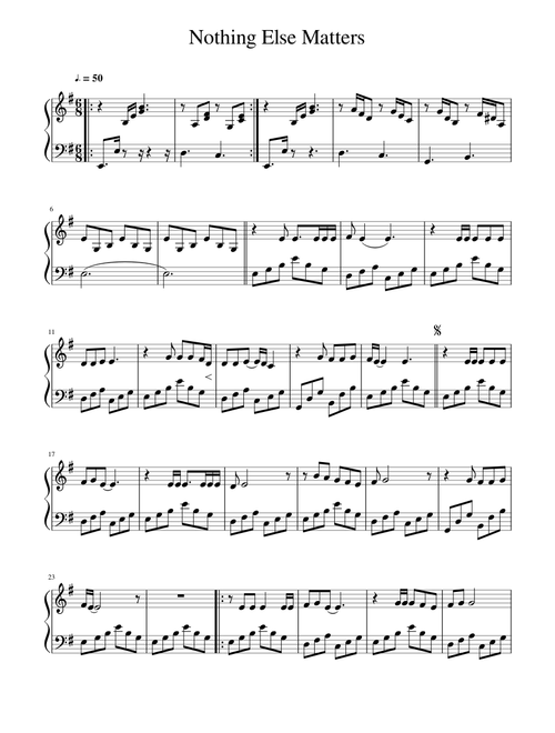 Nothing Else Matters (by Metallica)