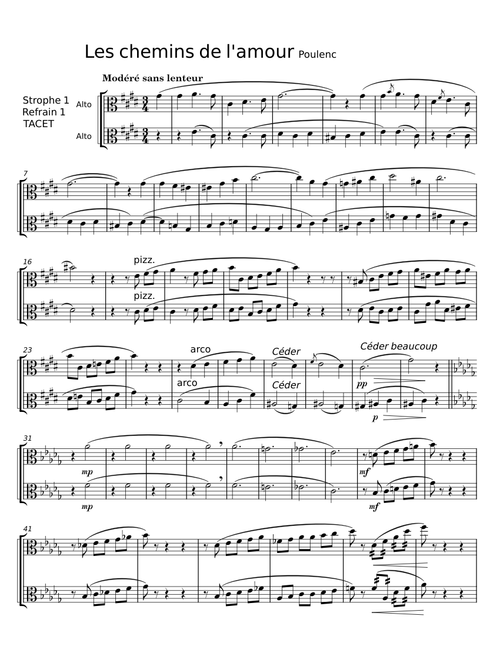Les chemins de l'amour - Francis Poulenc
