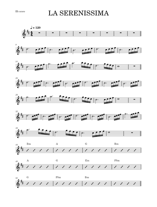 La serenissima – Rondò Veneziano (ALTO SAX RMX)