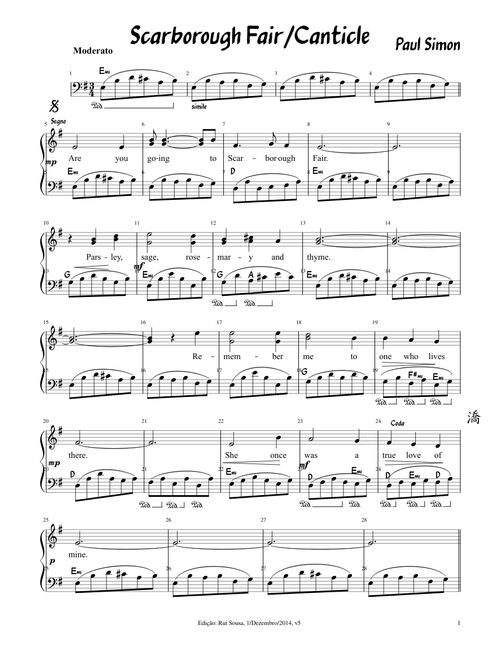Scarborough Fair - Paul Simon and Art Garfunkel
