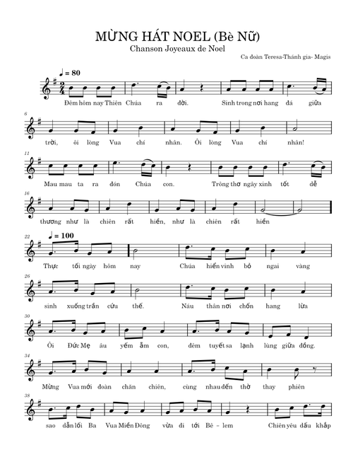 MỪNG HÁT NOEL - BÈ NỮ CÁC CĐ