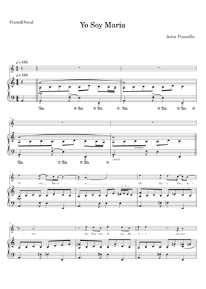 Yo Soy Maria - Astor Piazolla Sheet Music for Piano, Flute (Mixed