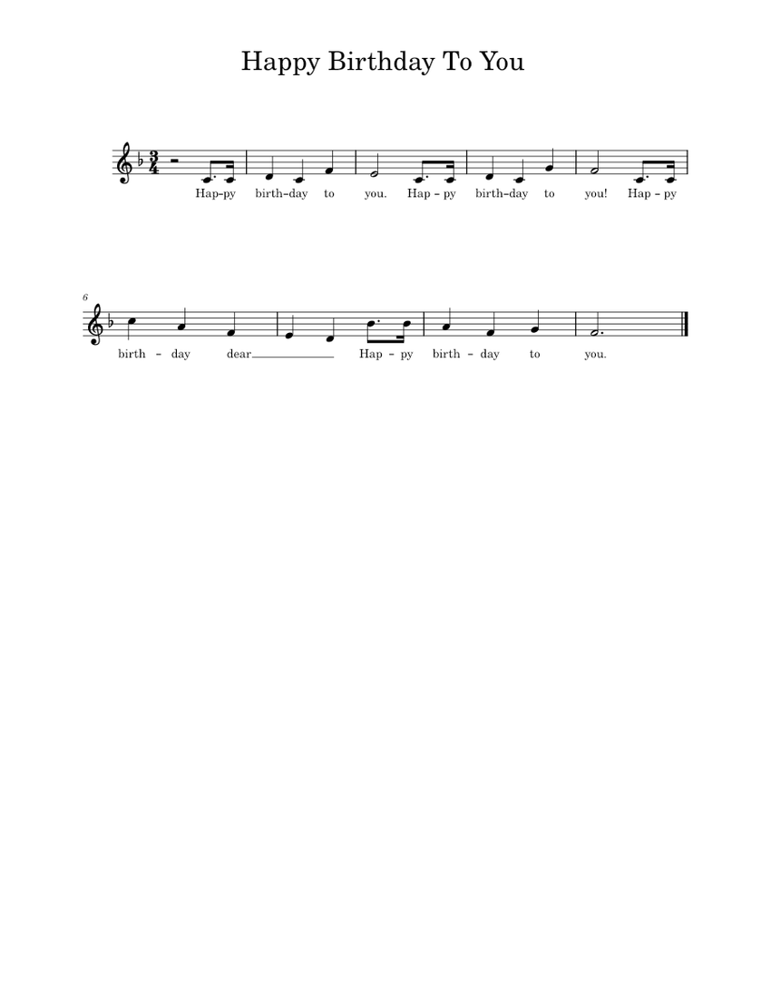 Happy Birthday to You – Misc Traditional Sheet music for Piano (Solo ...