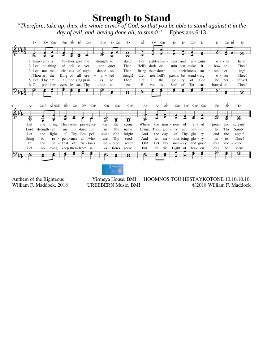 Strength to Stand Sheet music for Strings group (String Duet