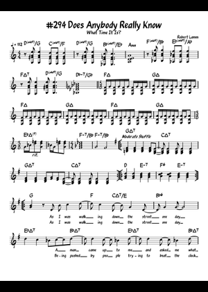 Does Anybody Really Know What Time it Is Sheet Music for Piano ...