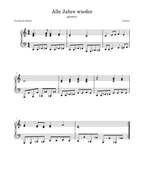 Alle Jahre Wieder – Friedrich Silcher arr. harbas