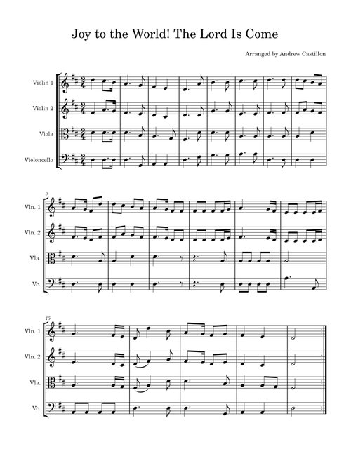 Joy to the World – Isaac Watts Joy to the World! The Lord Is Come