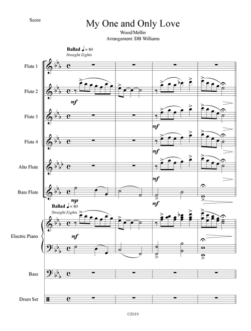 My One And Only Love (Arr. DB Williams) - Guy Wood (Small Ensemble)