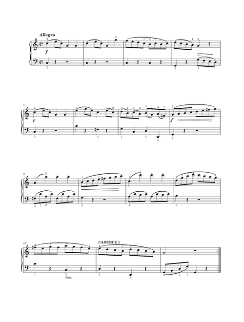 Sonatina in C Major - Muzio Clementi (Solo)
